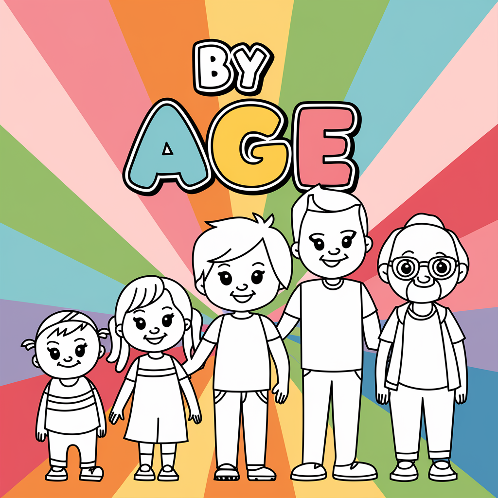 Free printable coloring pages by age group – toddlers, kids, teens and adults