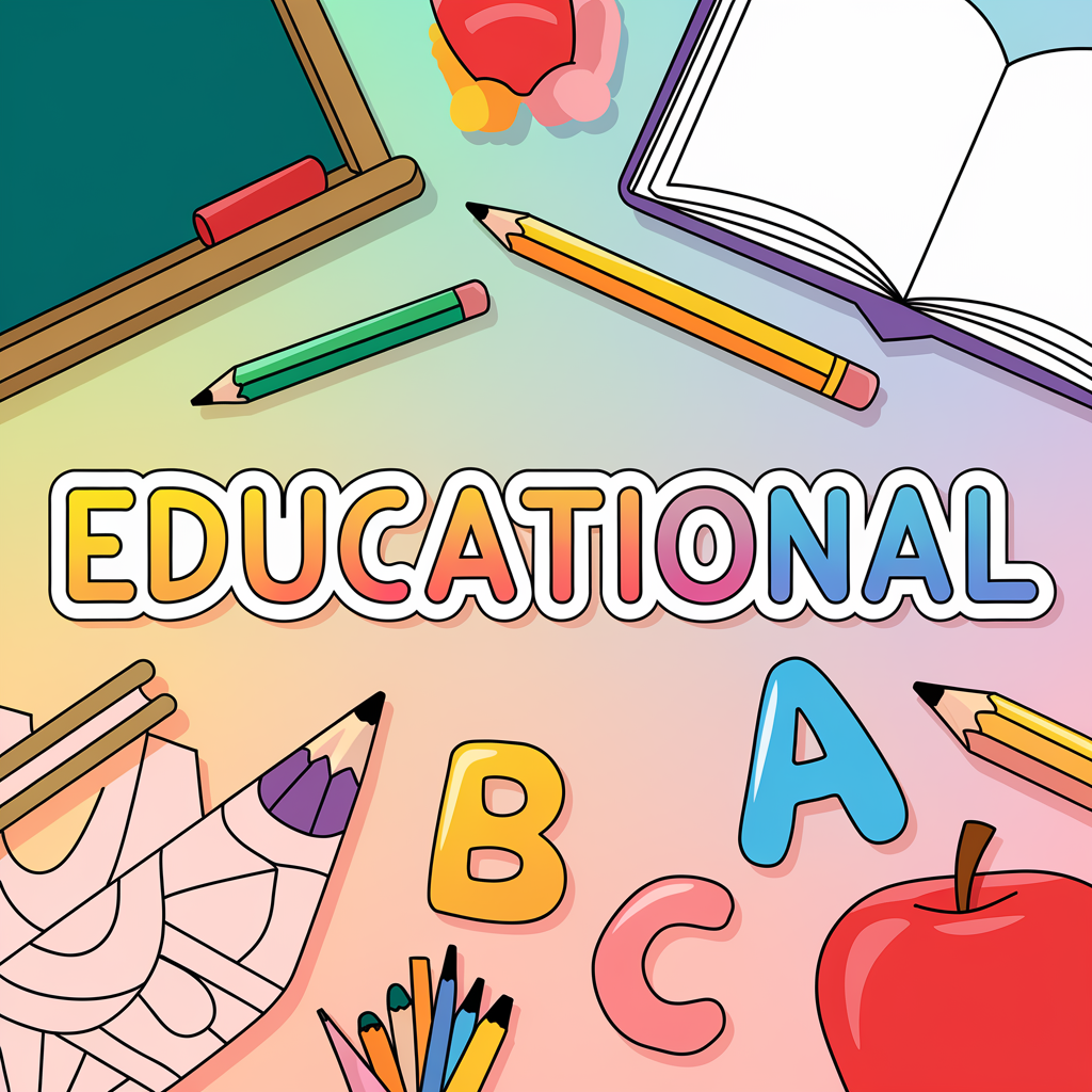 Free printable educational coloring pages – letters, numbers and learning themes