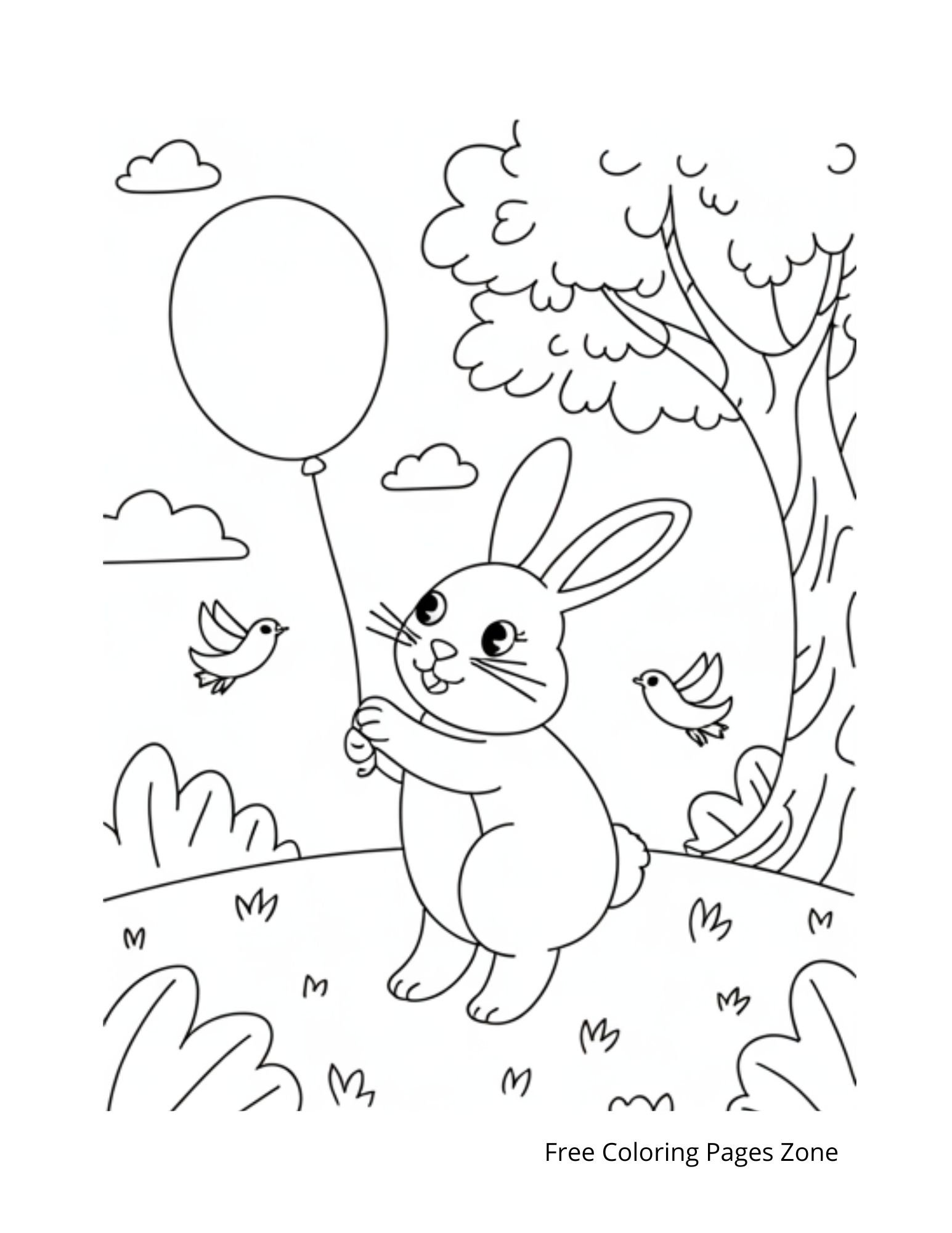 bunny coloring page
